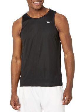 Reebok Black Men's Performance Tank Top With Logo